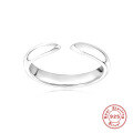wholesale S925 Sterling Silver Minimalist Smooth Open Ring Korean Style-0-6