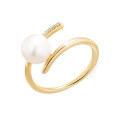 wholesale S925 Silver Vintage Minimalist Luxury Style Pearl Ring for Autumn Wholesale by Yili Jewelry Factory-0-4