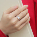 S925 Silver Square Moissanite Women's Ring, 18K Gold Plated, Wholesale Factory Drop Shipping-0-1