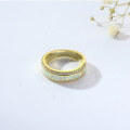 wholesale 925 Silver Japanese Internet-Famous Style Composite Opal OPAL Ring with White Opal Light Luxury Jewelry-0-2
