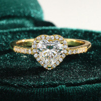 18K Gold Plated S925 Silver Moissanite Classic Heart Ring-1ct (set with zircon)  5 yards