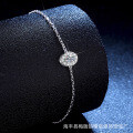 S925 Silver Moissanite Bracelet with 30ct Stone, Korean Japanese Fresh Style-0-0