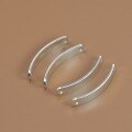 wholesale 925 Sterling Silver Plain Smooth Curved Links for DIY Handmade Bracelet Stringing Connector Pairs Jewelry Making Material Engraving-0-1
