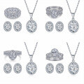 wholesale 925 Sterling Silver Three-Piece Jewelry Set for Women: Ins-Style Versatile Necklace, Zircon Ring Set, and High-Quality Earrings-0-0