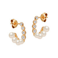 wholesale S925 Silver Plated 14K Gold French Minimalist Niche Design Pearl Earrings-Pearl Earrings 925 Silver