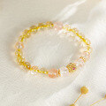 wholesale Metal material natural citrine red phantom quartz bracelet Chinese style accessory best friend jewelry wholesale-0-2