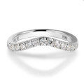 wholesale S925 Sterling Silver D Color Moissanite Ring for Women, Simple and Versatile Ins Style Index Finger Ring with V-Shaped Row of Diamonds Wholesale-0-4