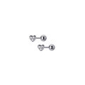 wholesale S925 Sterling Silver Earrings, Korean Style Small Fresh Elegant Inlaid Diamond Geometric Heart Light Bead Ear Accessories M00081-0-4