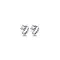 wholesale S925 silver Korean-style petite single diamond ear clip for women, black diamond ear cartilage stud, stylish and elegant earrings G6822-0-4