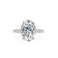 S925 Silver 7-Carat Oval Moissanite Ring for Women-0-1