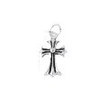 wholesale S925 Sterling Silver Vintage Gothic Cross Pendant, Fashionable Unisex Curb Chain Necklace-0-4
