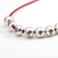 wholesale 925 Sterling Silver Chinese Zodiac Birth Year Luck Red String Bracelet Round Spacer Beads Vintage DIY Handmade Jewelry Accessories-0-1