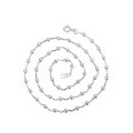wholesale S925 Sterling Silver Women's Necklace Chain Without Pendant Men's Bead Chain Collarbone Chain High-End Sense Sweater Chain Plain Chain-0-23