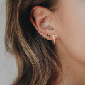 wholesale S925 sterling silver oval ear climber with rhinestones, trendy design-0-1
