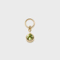 wholesale S925 Silver French Retro Geometric Minimalist Style Water Drop Peridot Pendant-0-1