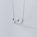 wholesale S925 Silver Forest-style Figure-8 Necklace for Women, Creative and Elegant Student Collarbone Chain D7080-0-3