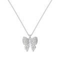 wholesale S925 Sterling Silver Light Luxury High-End Women's Necklace with Cross Bow Heart Möbius Pendant Choker-0-6
