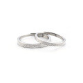 wholesale S925 Sterling Silver "Vows of Love" Couple Rings, Men and Women Matching Set, Minimalist and High-End Matching Rings for 520 Valentine's Day Gift-0-4