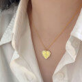 wholesale S925 Sterling Silver Minimalist Heart Pendant Necklace Women's Korean Style New Fashion Simple Advanced Niche Collarbone Chain-0-2