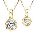 S925 Sterling Silver D Color Moissanite Fashion Pendant Necklace-0-7