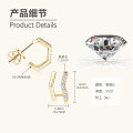 Sterling Silver Exaggerated European Cross-border Earrings with Moissanite Stars [Clearance Free Shipping]-0-42