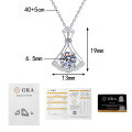 Metal Alloy Cross-border Moissanite Skirt Necklace, Elegant 1-Carat Women's Choker Wholesale-0-5