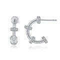 wholesale 925 Sterling Silver Cross Earrings for Women, High-Quality Luxury Hoop Earrings with a High-End Brand Feel, Ins Style-0-0