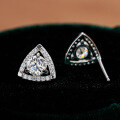 S925 Silver Moissanite Geometric Triangle Earrings-0-0