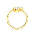 wholesale 18K Gold Classic Double Diamond Twin Gold Ring, Advanced Design Engagement Lab-Grown Diamond Ring, Versatile-0-2