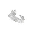 wholesale S925 Sterling Silver 142 Wide Band Textured Ring for Women, Irregular, Niche, Elegant, Ruffled Design Silver Ring-0-5