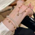 wholesale 925 Sterling Silver Lively Heart Tassel Diamond-Inlaid Bracelet, Fairy-like Fresh Sweet Versatile Fashion Luxury High-End Hand Accessory-0-4
