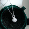 925 Sterling Silver 1ct Moissanite Necklace, Classic Gourd Pendant-0-0