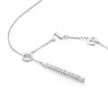 wholesale Metal S925 Sterling Silver Couple's Name Letter Bar Necklace Custom Memorial Pendant Gift-0-3