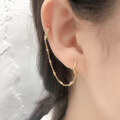 wholesale Sterling Silver Single Chain Hoop Earring with Unique Sweet and Edgy Trendy Creative Niche Design-0-3
