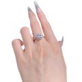 wholesale S925 Sterling Silver New Classic One-Carat Round White Diamond Light Luxury Style Ring, Fashionable for Daily Commute-0-4