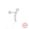 wholesale S925 Sterling Silver Single Row Diamond-Studded Light Luxury Cartilage Ear Piercing,INS-0-4
