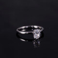 wholesale S925 Sterling Silver High-End 1ct Zircon Four-Prong Eagle Claw Single Stone Engagement Ring with Zircon-0-4