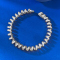 wholesale S925 Sterling Silver Full Diamond Light Luxury Coiled Telephone Line Bracelet, Fashionable and High-end Sense for Discerning Women, Mu Jing Jewelry New Collection-0-1