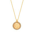 Metal Rotatable Inlaid-Diamond Eight-Treasure Compass Necklace-0-3