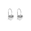 wholesale S925 Sterling Silver Korean Version INS Minimalist Niche Design Geometric Heart Versatile Textured Earrings for Women-0-5