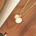 wholesale 925 Sterling Silver Guochao Fashion Heitan Jade Pendant Necklace, New Chinese Style Collarbone Chain, Gourd Necklace for Girlfriend-0-1