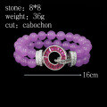 wholesale 925 Silver Gold-Plated Bracelet with High-Carbon Diamonds, Kalla Violet Chalcedony, Balla Hutton Double-Row Exquisite Women's Bracelet-0-1