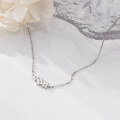 wholesale S925 Sterling Silver Fresh and Sweet Ins Style Niche Design Sense Personality Minimalist Diamond-Inlaid Flower Necklace Y01891-0-3