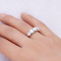 wholesale 925 Sterling Silver Moissanite Ring for Women, European and American Light Luxury Ins Style Viral TikTok Live Broadcast High-End Jewelry Manufacturer-0-3