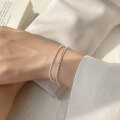 wholesale S925 silver maker's double-layer beaded bracelet with starry sky design, minimalist shimmeringKorean-style elegant hand accessory-0-1