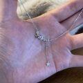 wholesale S925 Sterling Silver Sweet Star Shimmering Crystal Fringe Necklace, Small Batch Design, Light Luxury, Starry Sky, Diamond-Encrusted Collarbone Chain for Women-0-1