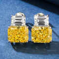 wholesale S925 SilverJewelry 8*10 Imported High-Carbon Diamond Yellow Diamond Earrings Earrings for WomenLuxury for AliExpress Wish-0-5