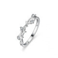 925 Silver Moissanite Ring Women's Ins Branch Row Cross-Border Luxury Inlaid-0-4