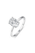 wholesale S925 Sterling Silver Oval Moissanite Ring, Exquisite Unique Design Ring, Amazon Best Seller-0-6