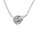 925 Silver Minimalist Teardrop Moissanite Pendant Necklace, Chic and Versatile-0-6